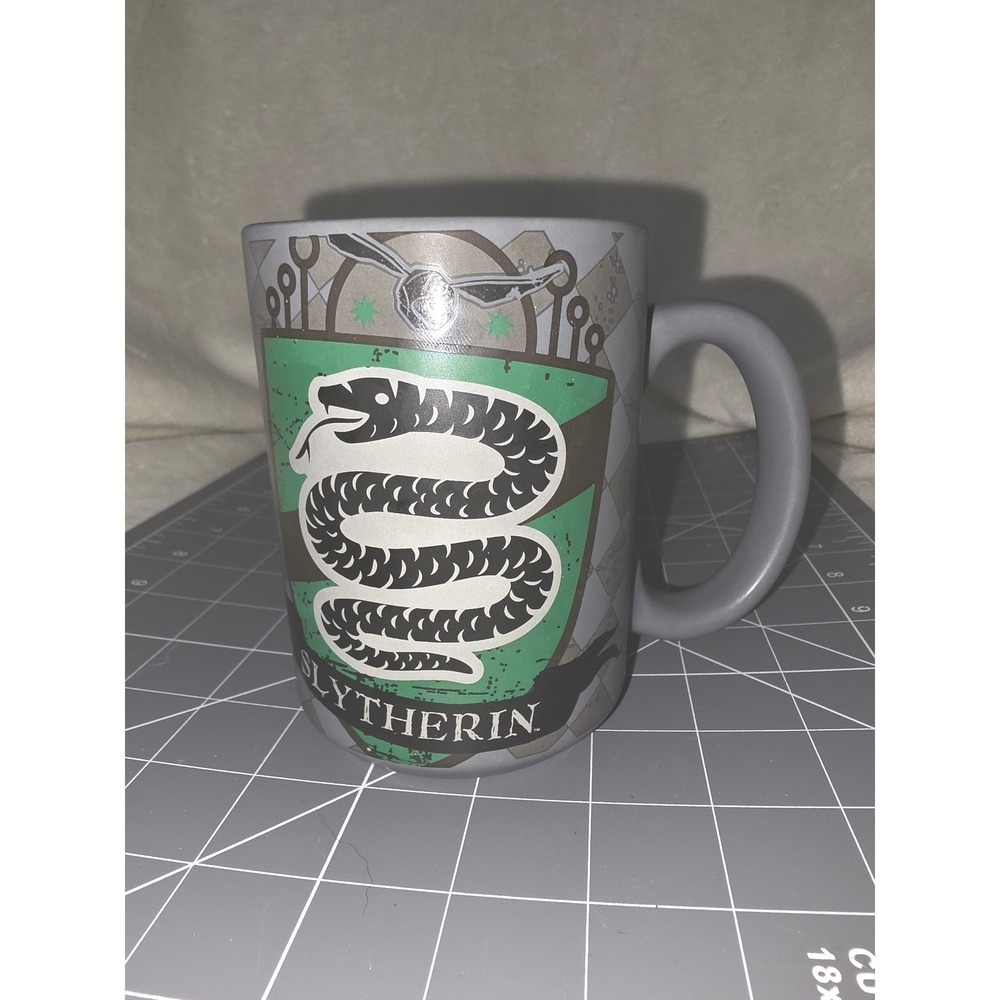 Zak Designs Harry Potter Slytherin House Coffee Mug Grey Green Snake 15294